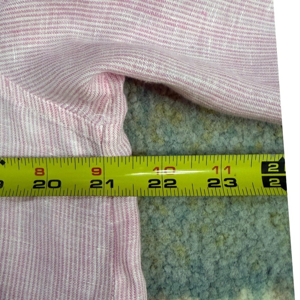 J McLaughlin 100% Linen Striped Button Down Shirt Dress Long Sleeve XL Coastal - Picture 8 of 16